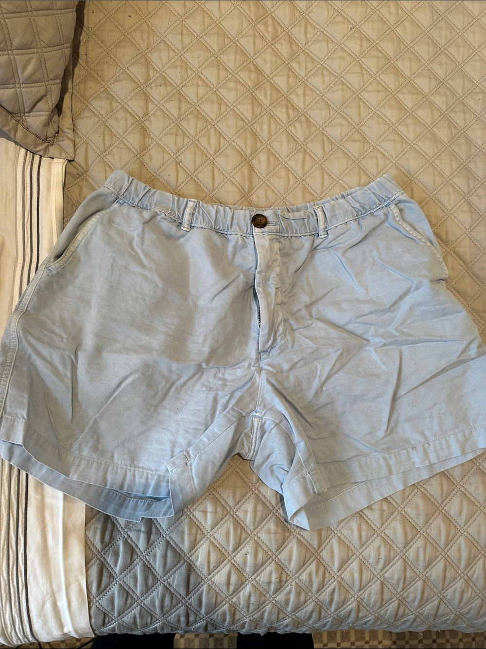 chubbies Light Sky Blue Flat-Front Casual Shorts